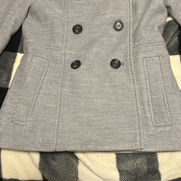 H&M Jacket Coat Women size 4 ladies warm winter pocket Double-Breasted Pea coat - Picture 5 of 17